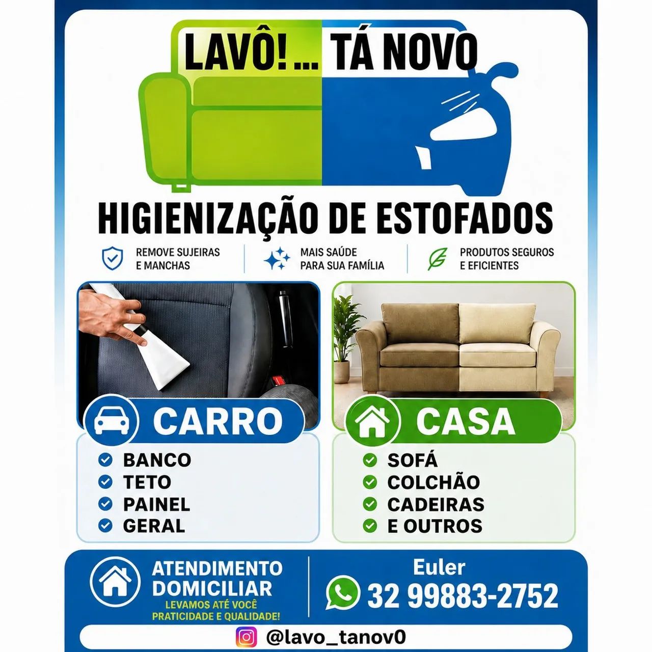 Higienização de estofados 