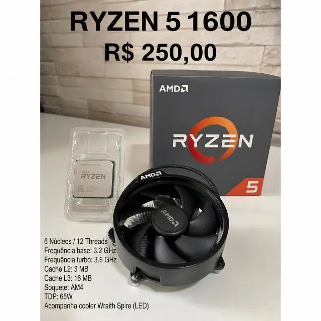 processador ryzen 5 1600