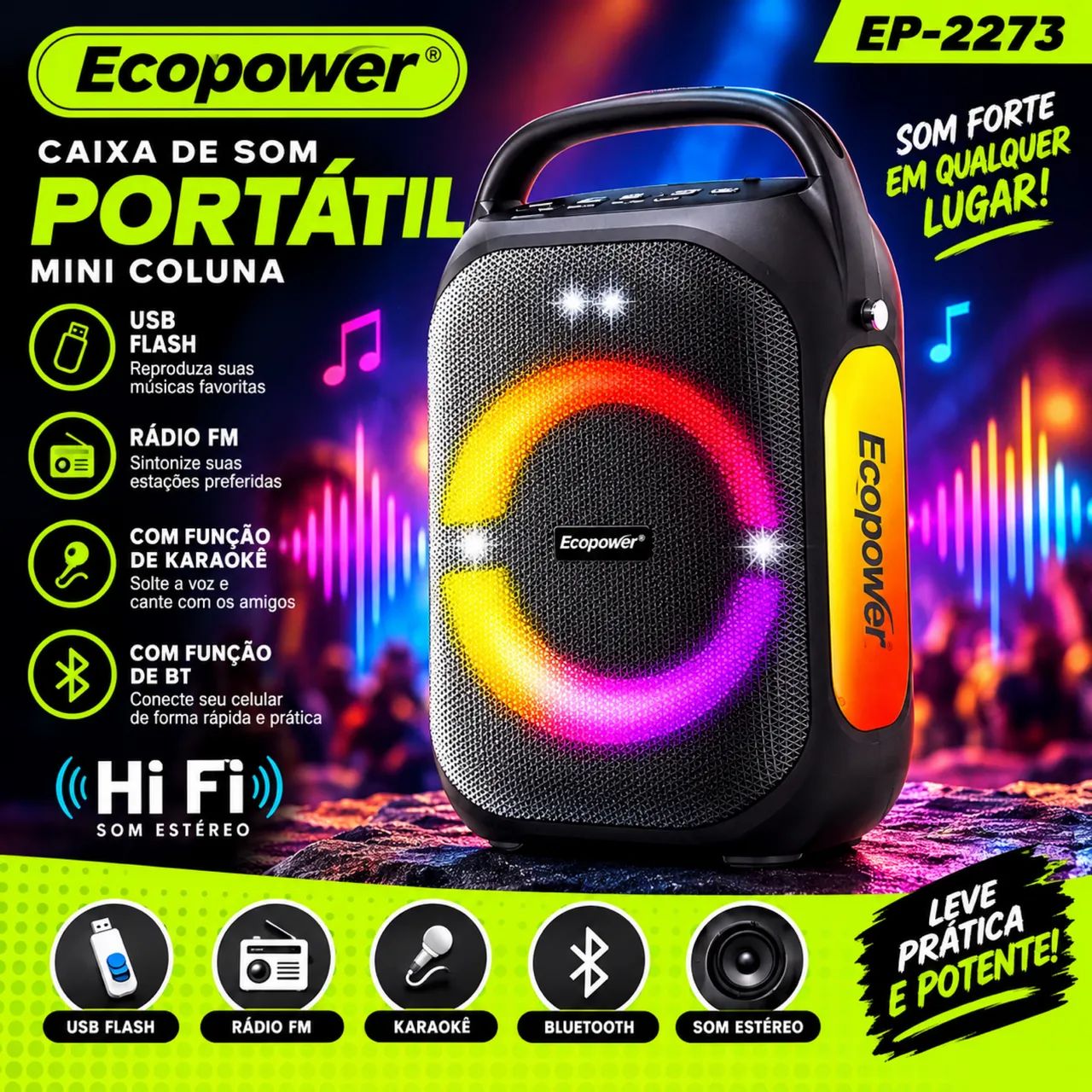 Caixa de som Bluetooth nova 