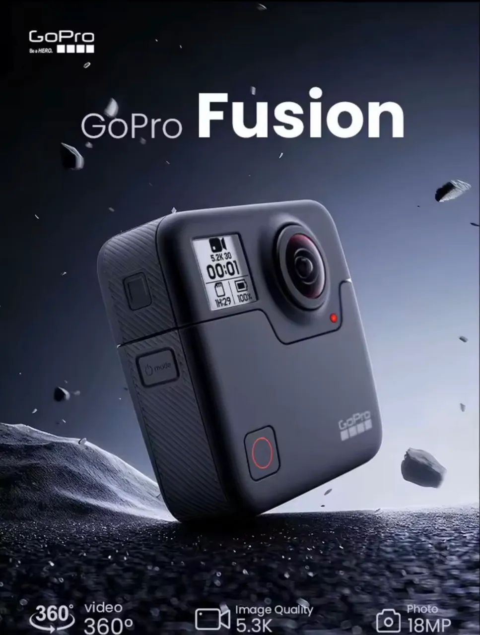 GoPro Fusion 360 - Câmera 360° - Câmeras e Filmadoras - Areal