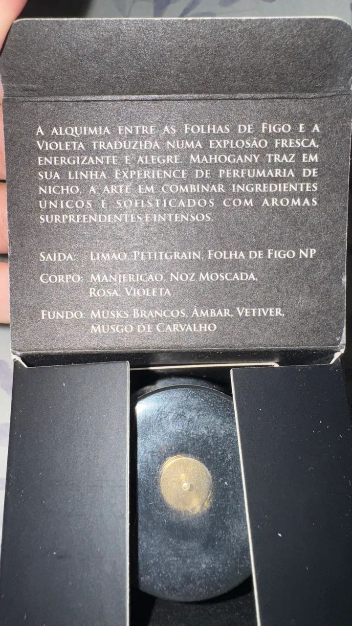 perfume mahogany folhas de figo e violeta descontinuado (VAL. 08/24) - Foto 3