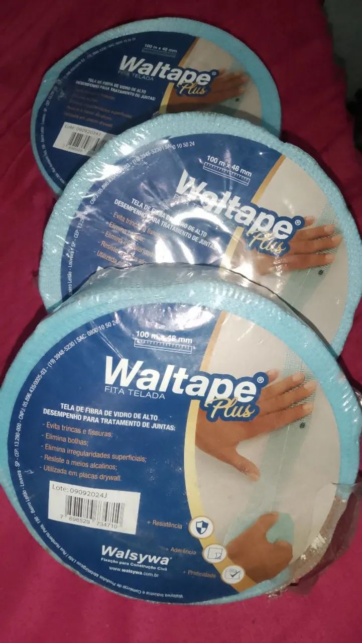 Fita de acabamento para drywall e gesso