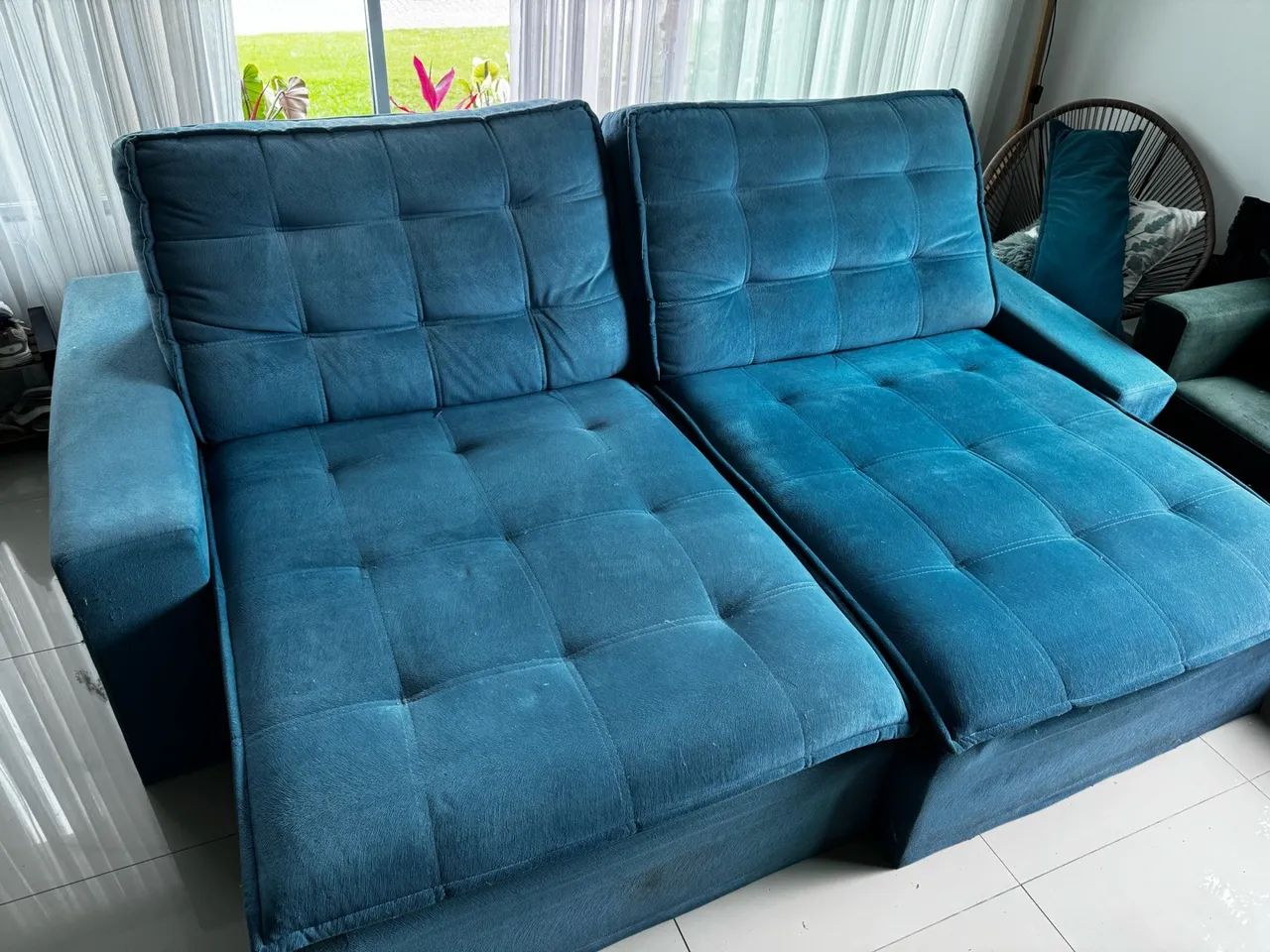 Sofá azul DOAÇÃO