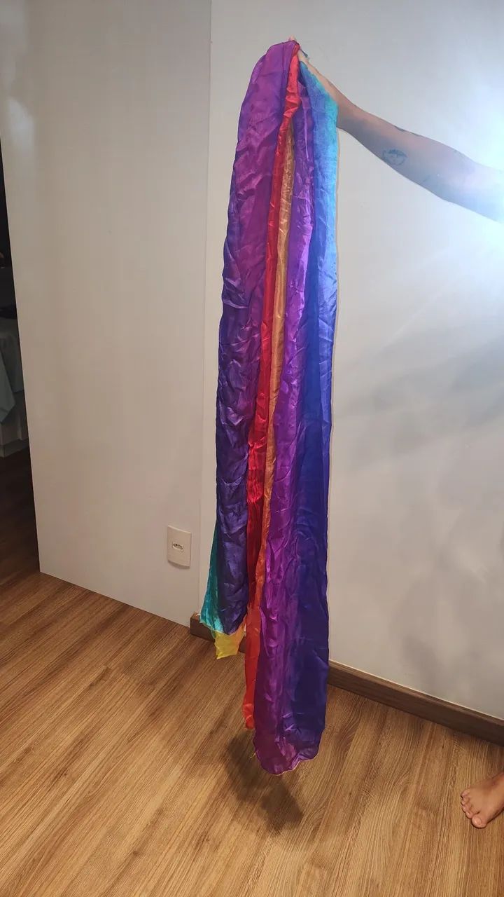 Kit dança do ventre (véu de seda + 2 lenço saia com moedas) - Foto 3