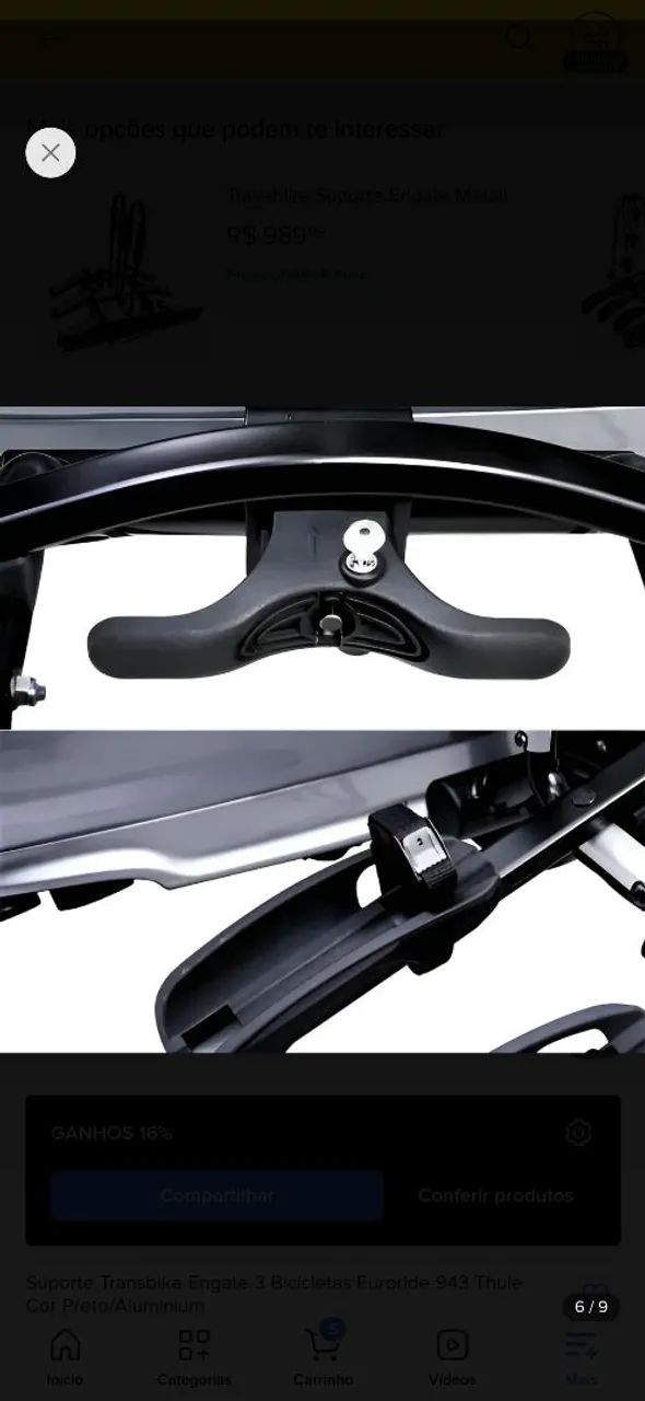 Suporte Transkike de engate THULE para 3 bikes - Foto 4