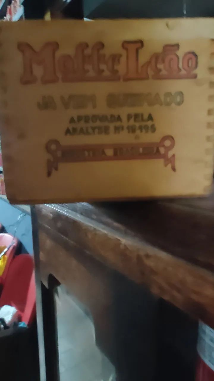 Peça de colecionismo Caixa de Madeira de Chá matte  - Foto 3