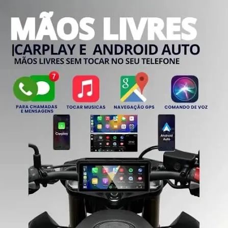 Multimídia Para Moto Knup 8.1 Polegadas Full Touch IPS - CarPlay Android Auto Sem - Foto 4
