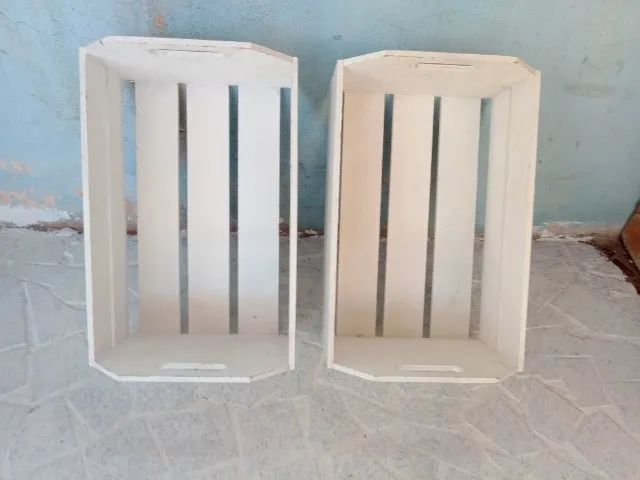 2 Caixas MDF decoração Brancas