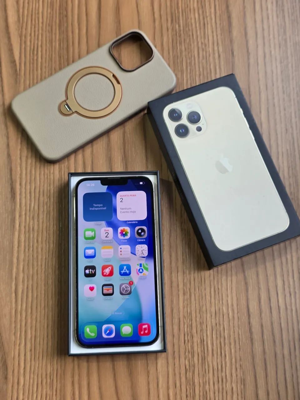 IPhone 13 Pro Max 256GB Gold bem conservado  - Foto 2