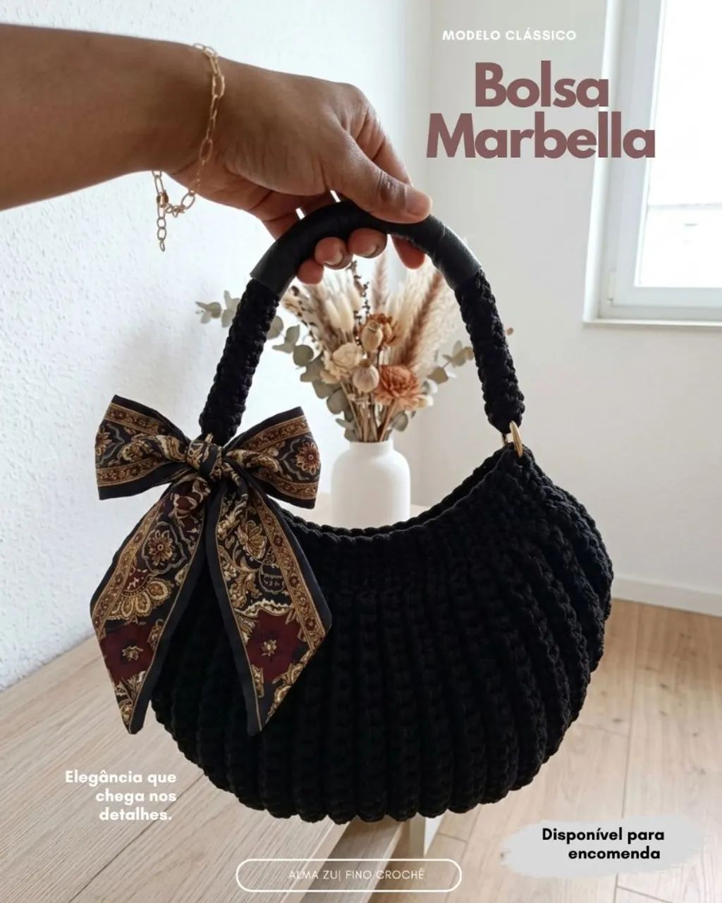 Bolsa de crochê moderno  - Foto 4