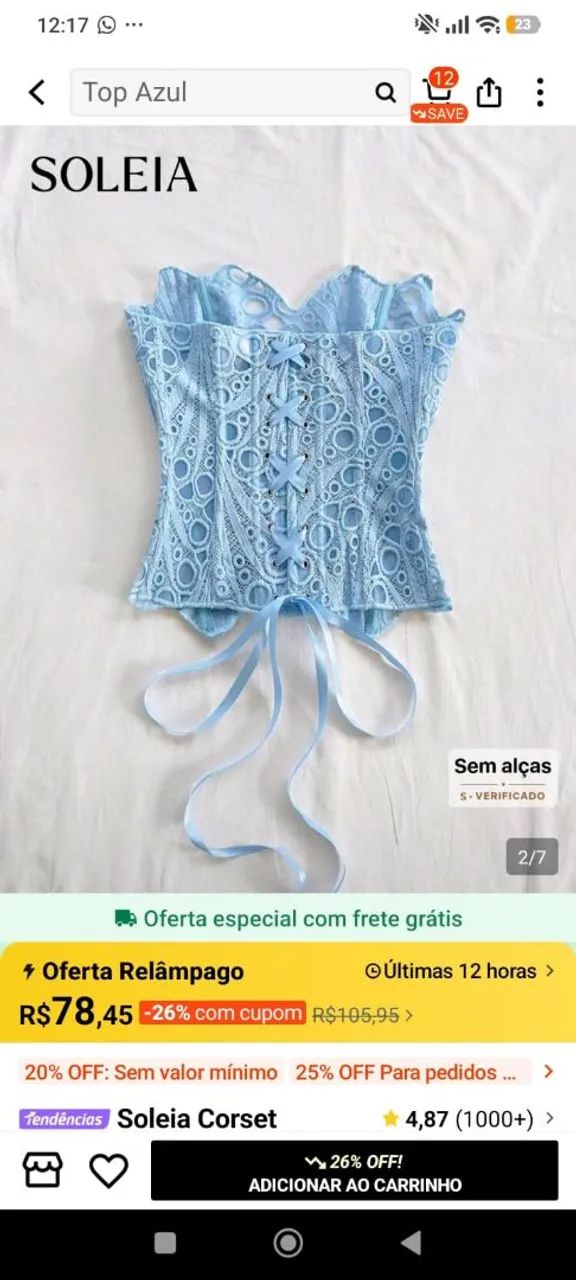 Corset azul - Foto 2