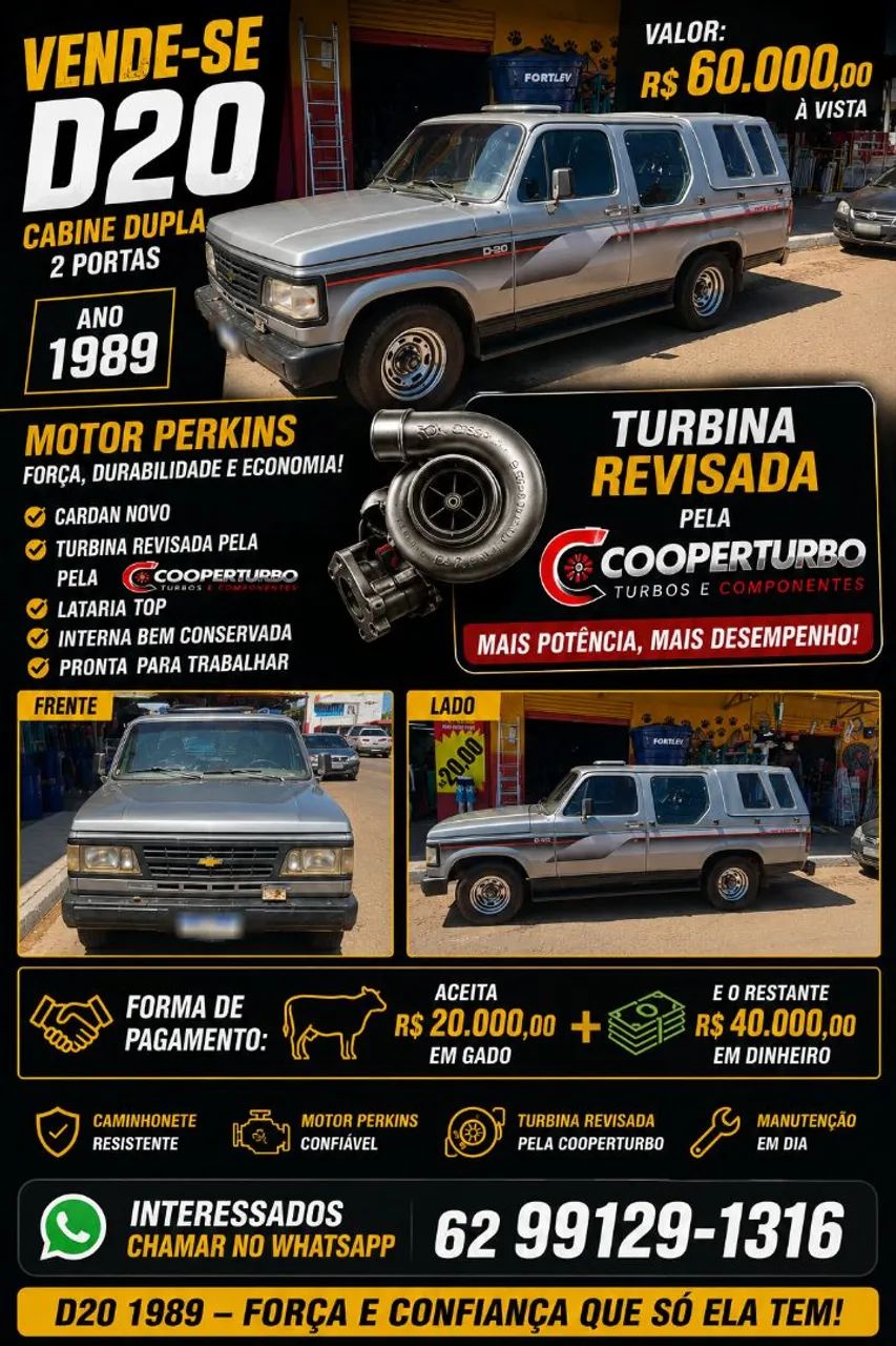 Chevrolet D-20 D-20 S / Luxe 3.9/4.0 T.Diesel 1989
