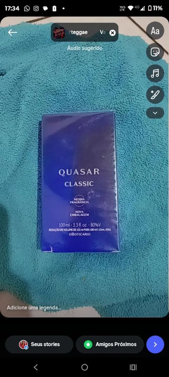 Perfume masculino Quasar classic