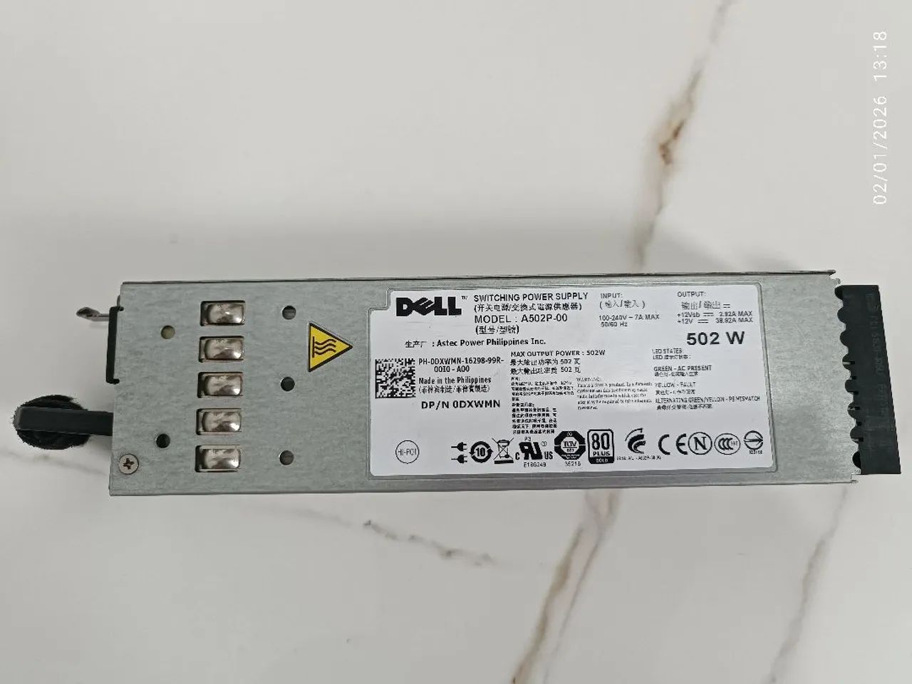 FONTE DELL 502W MUITO CONSERVADA