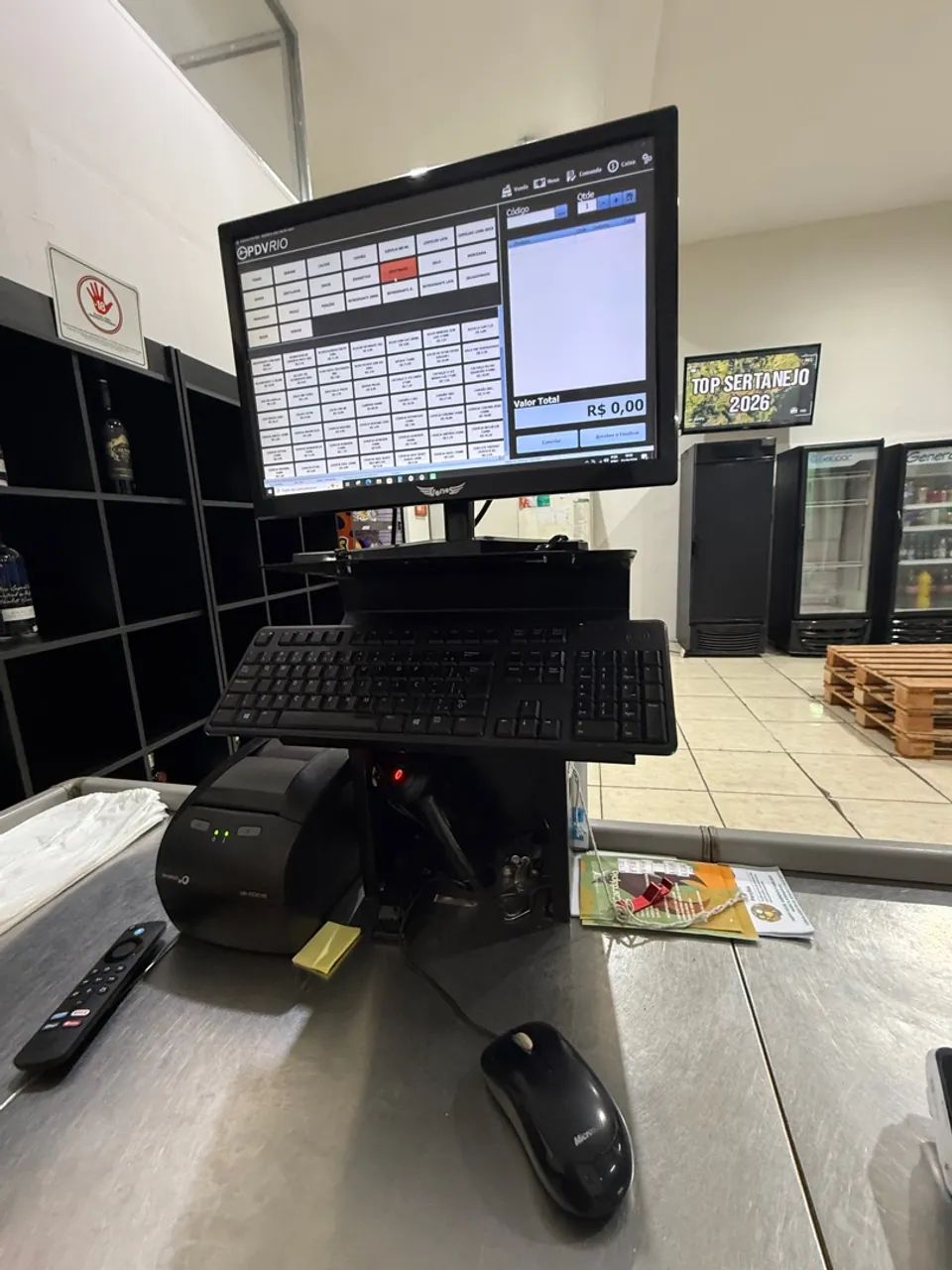 Caixa de supermercado preto e inox  - Foto 3