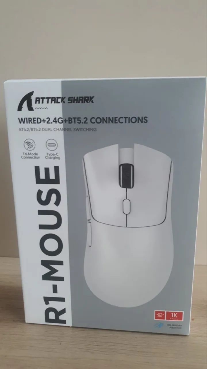Mouse ATTACK SHARK R1, CONEXÃO TRIPLA (APENAS BRANCO) - Foto 3