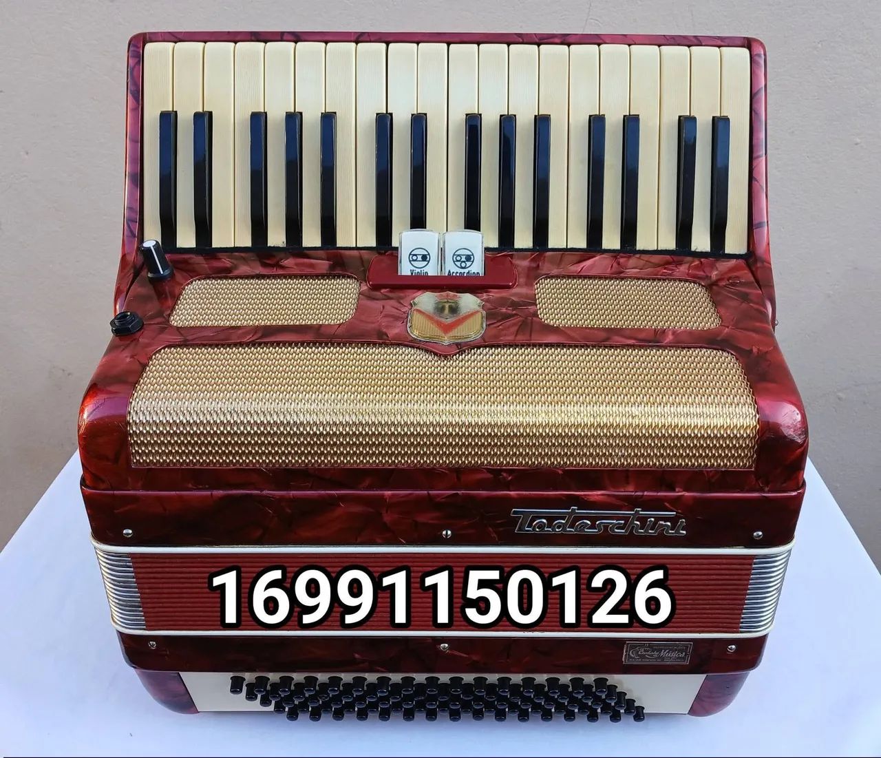 Acordeon Sanfona Todeschini de 80 baixos