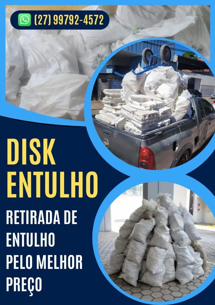 Retirada de entulho, melhor preço.