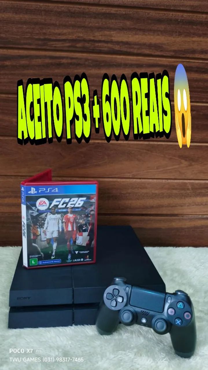 PS4 + 200 jogos tops 