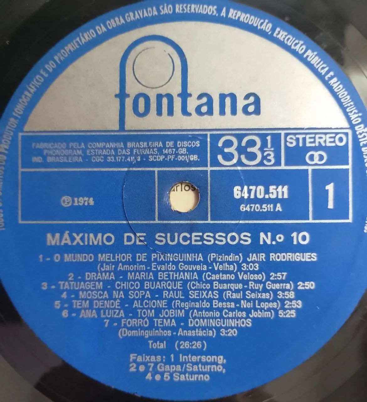 Máximo de Sucessos n°10 1974 LP vinil Coletânea  - Foto 5