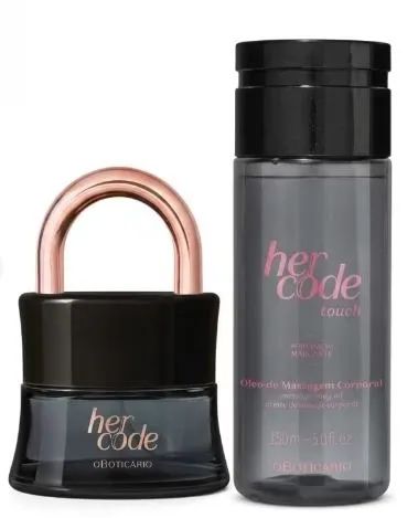 Perfume Her Code 50ml + Óleo de Massagem Corporal 150ml - Boticário