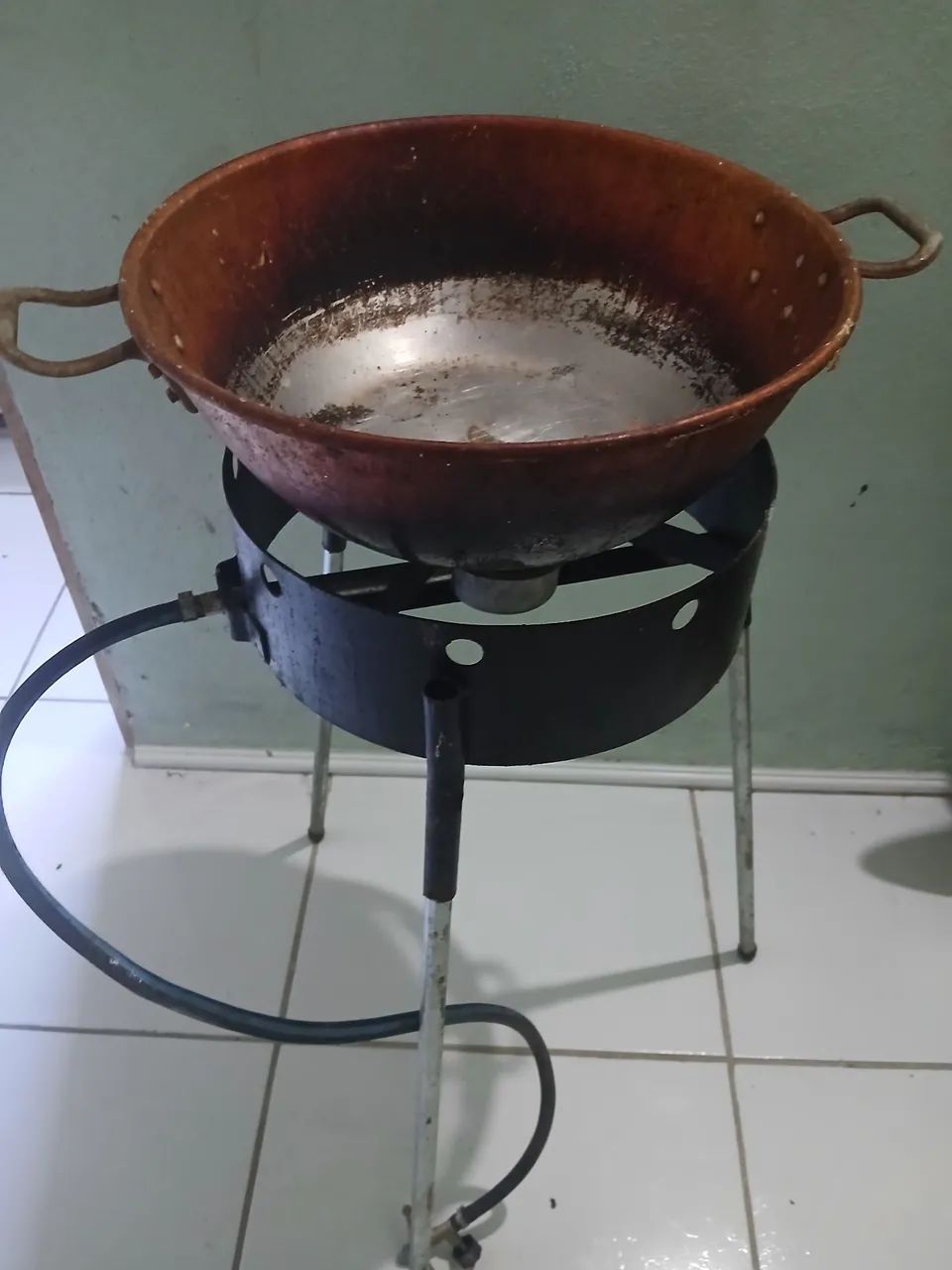 Fritadeira a gás com tacho  - Foto 2