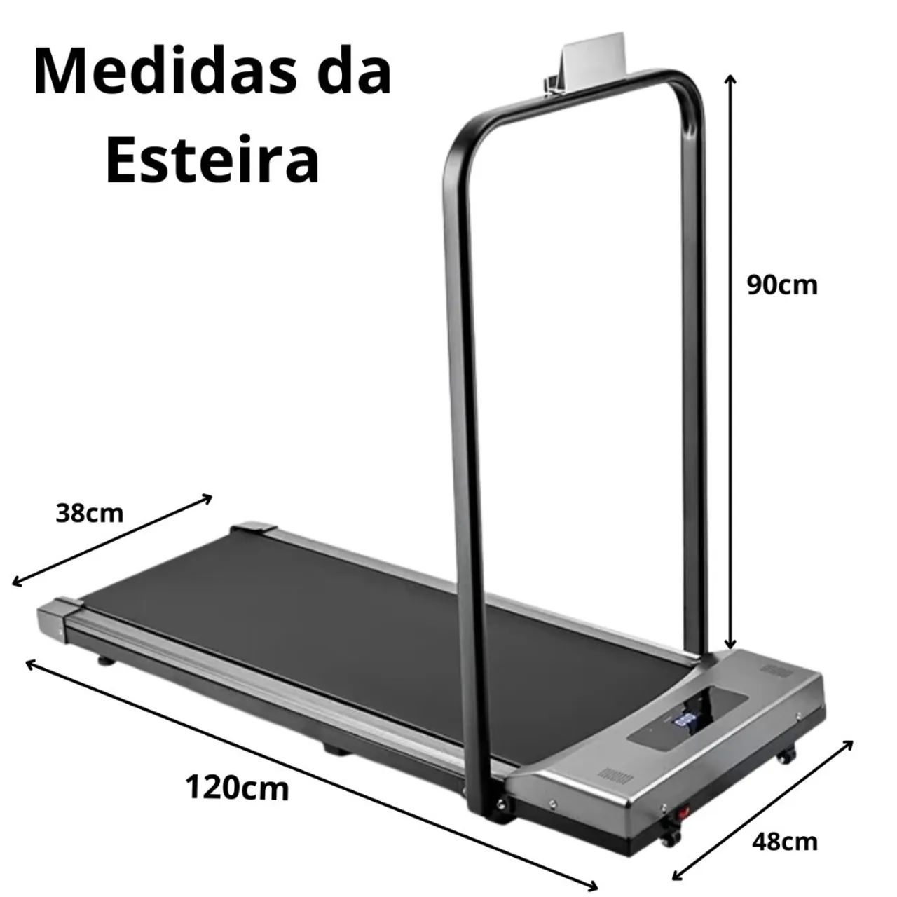 Esteira Elétrica Portátil Fitness - até 120kg  - Foto 2