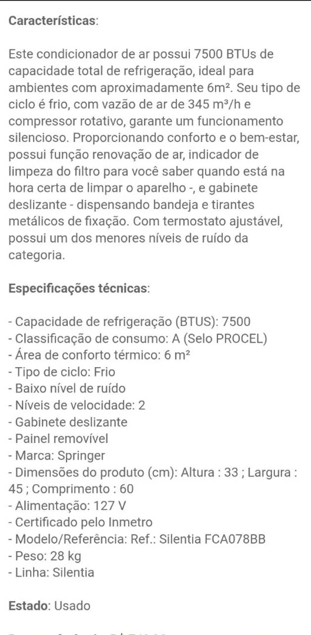 Ar condicionado de Janela Springer  - Foto 2