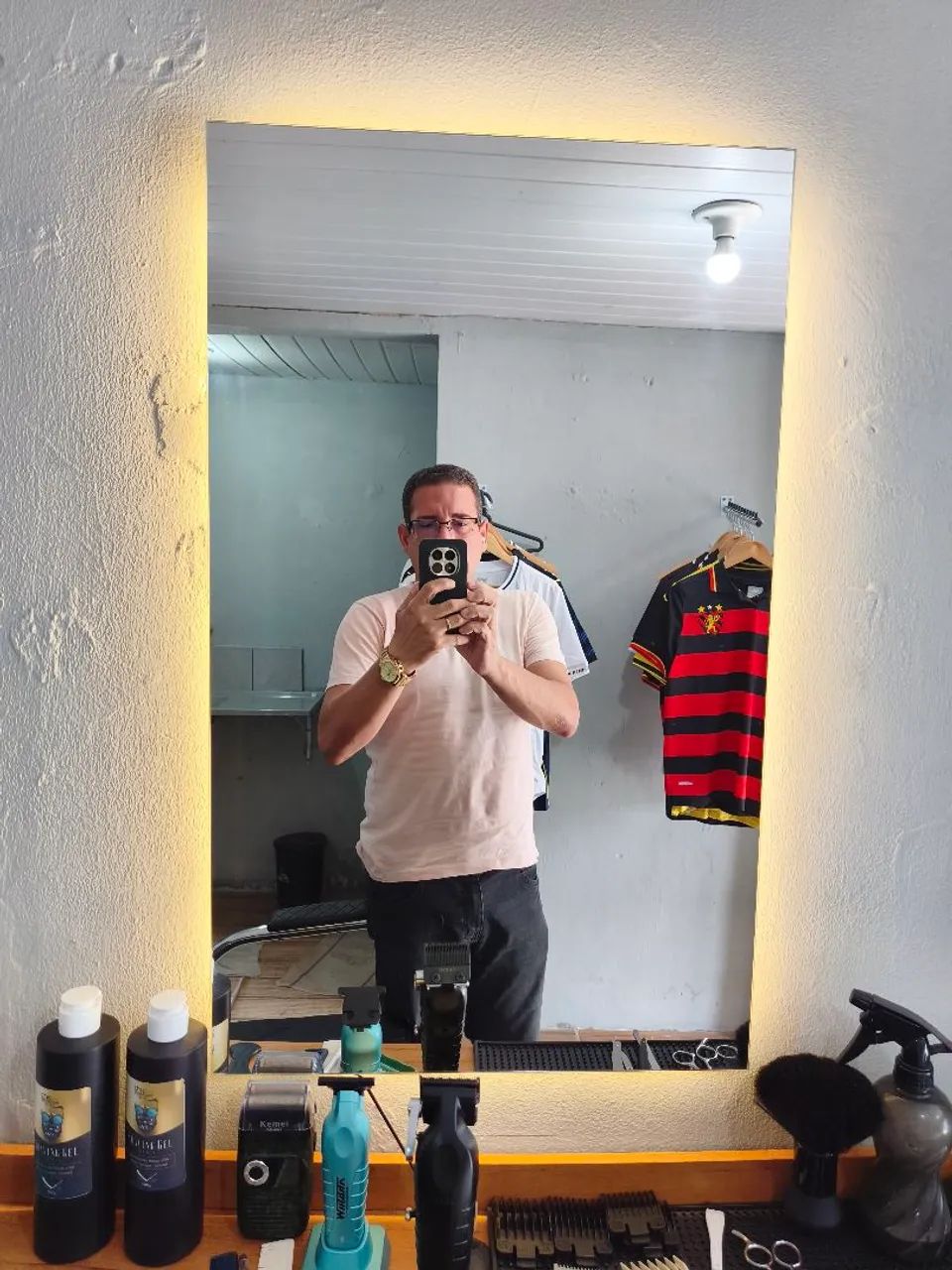 Espelho com luz led