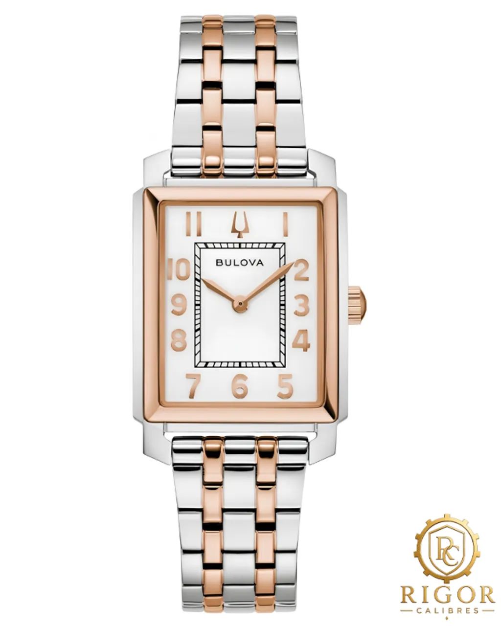 Relógio Bulova Feminino 98L328 Bicolor Prata e Rosê - Elegância e Design Sofisticado
