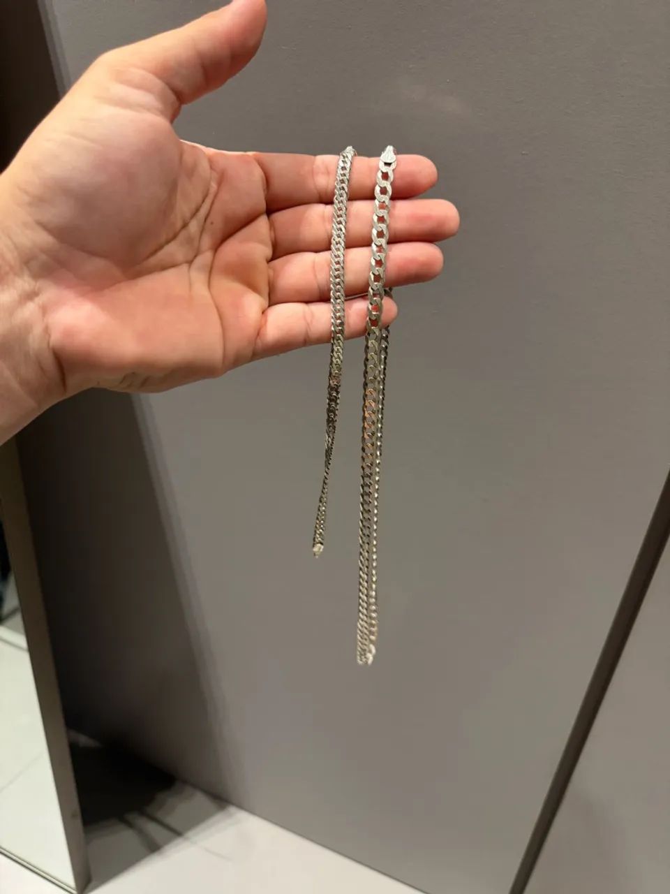 CORDÃO E PULSEIRA DE PRATA - Foto 2