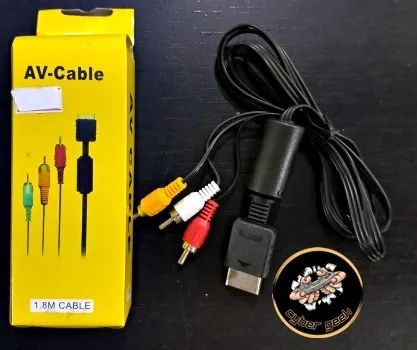 CABO AUDIO E VIDEO / PS2 Cabo AV (áudio e vídeo) RCA para conexão de Playstation 2