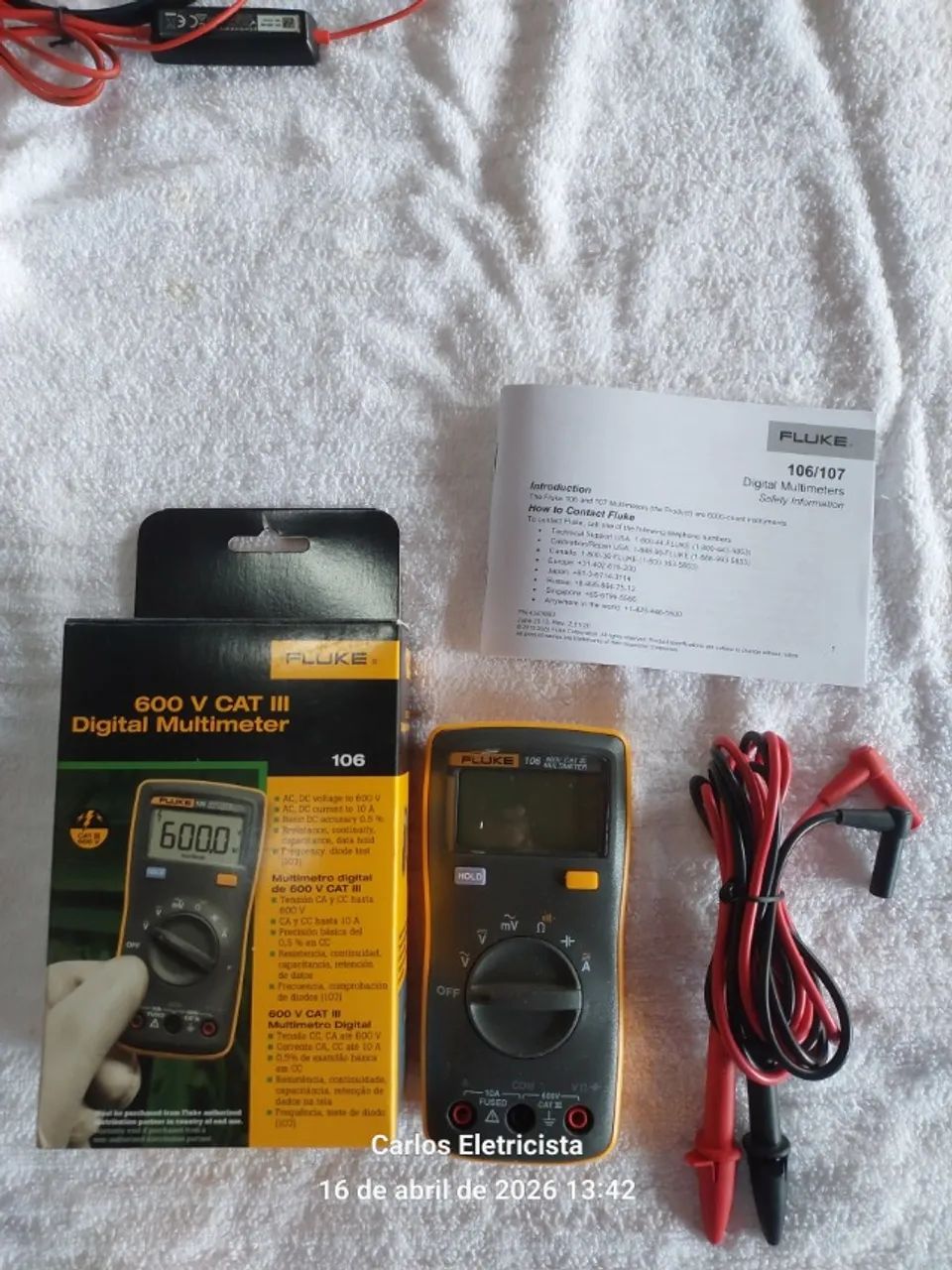 Multimetro Fluke 106, Digital Linha Profissional - Foto 4