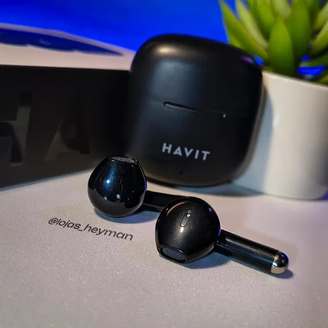 Fone Bluetooth Havit TW976 Preto TWS Sem Fio com Case e Microfone  - Foto 2
