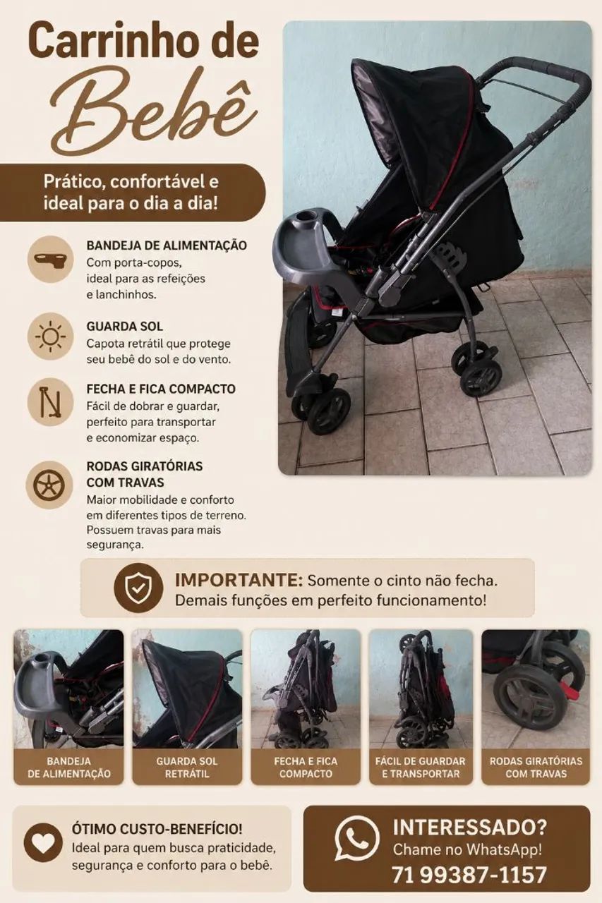 Carrinho de Bebê Galzerano
