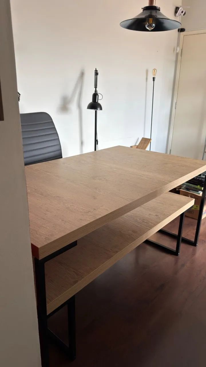 Mesa com Banco + 3 Cadeiras | Conjunto Industrial - Foto 2