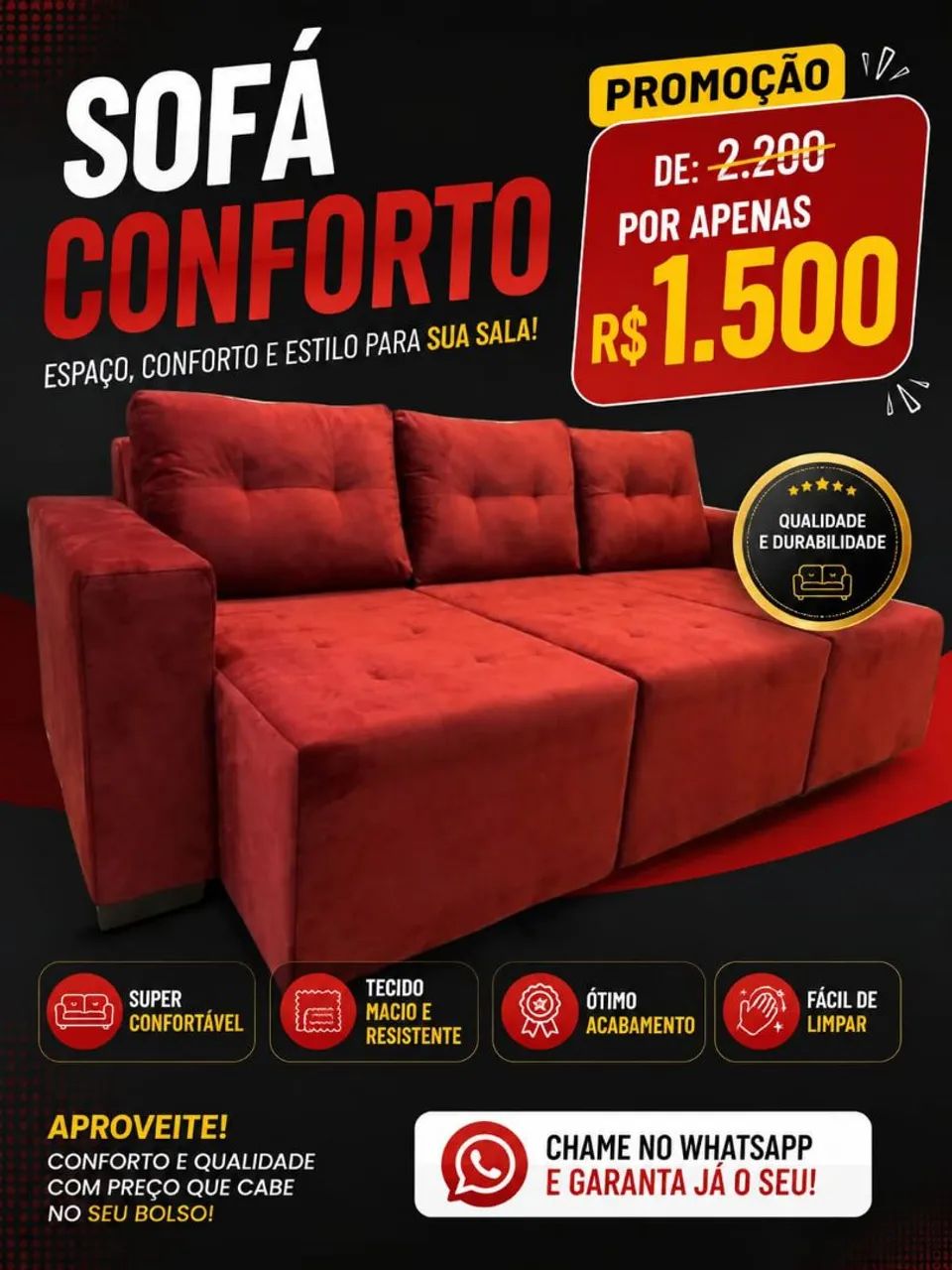 Supre promoção com almofada de brinde.