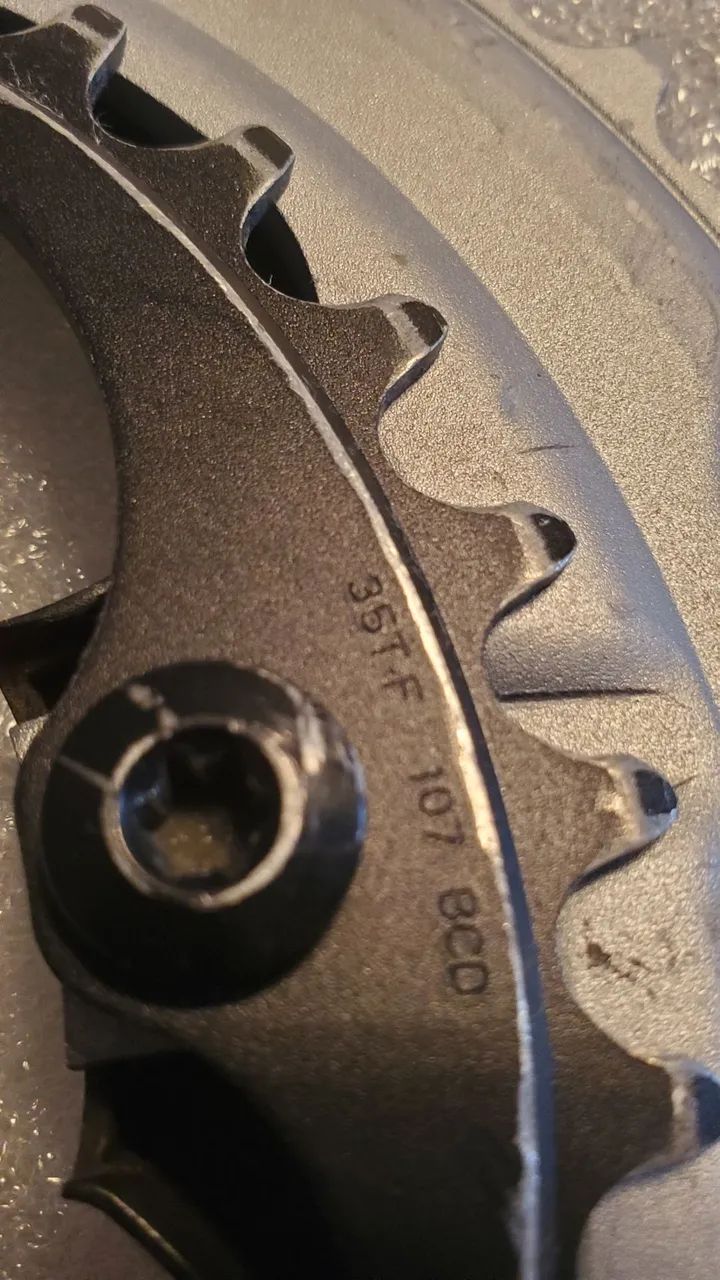 Par de coroas Sram Force 48 e 35 dentes BCD 107 - Foto 3