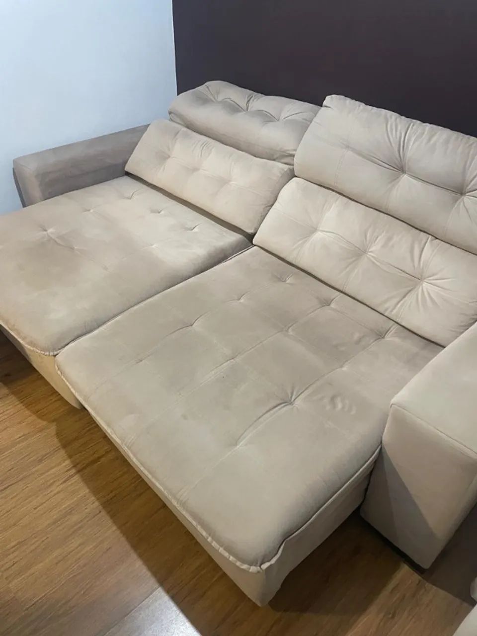 Sofá reclinável e retrátil em tecido - Foto 5