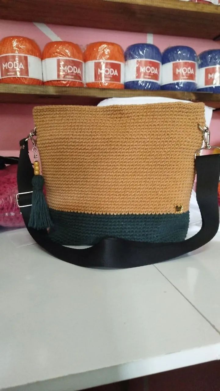Bolsa de crochê linda 