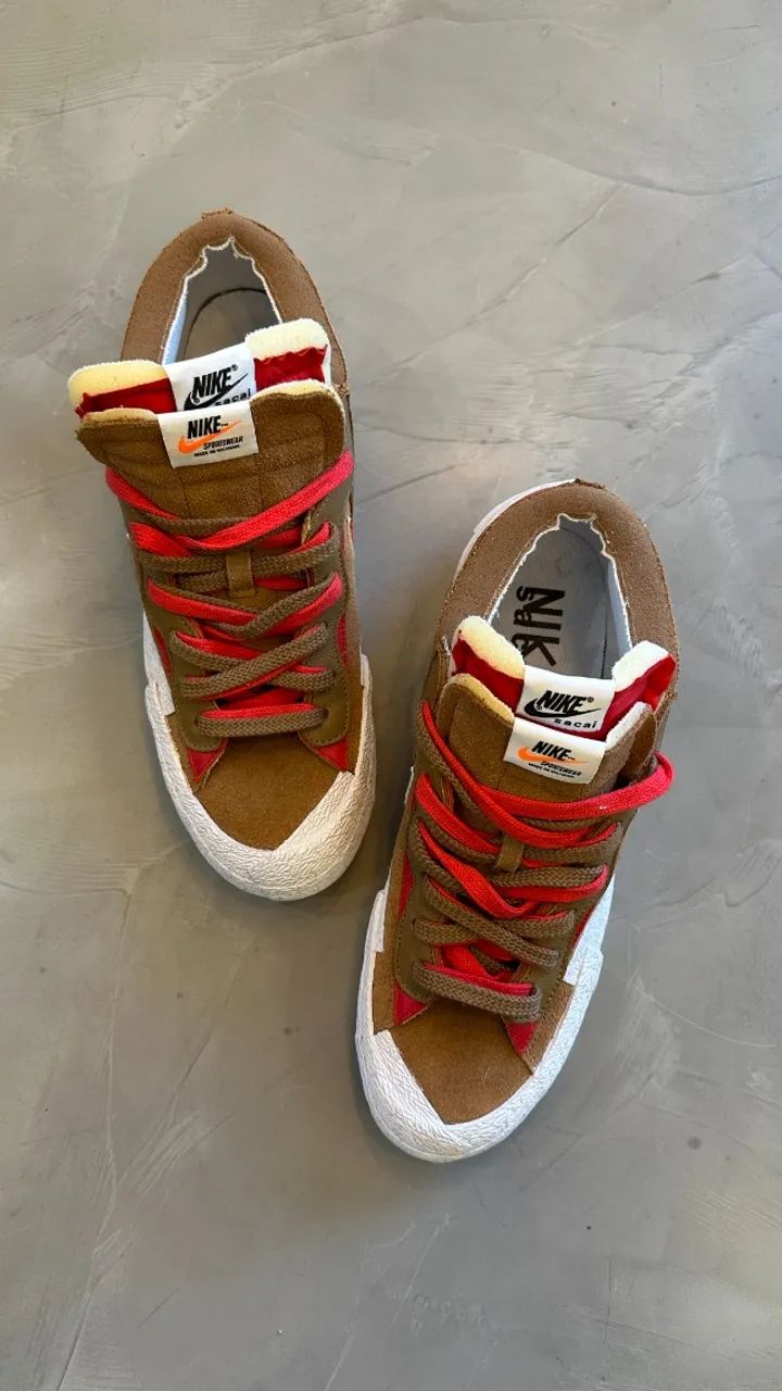 Tênis Sacai x Nike Blazer Low British Tan