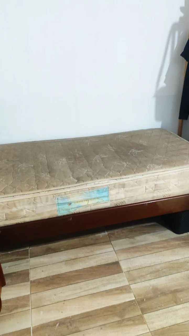 CONJUNTO SOLTEIRO MADEIRA DE LEI E COLCHÃO DE MOLA - Foto 3