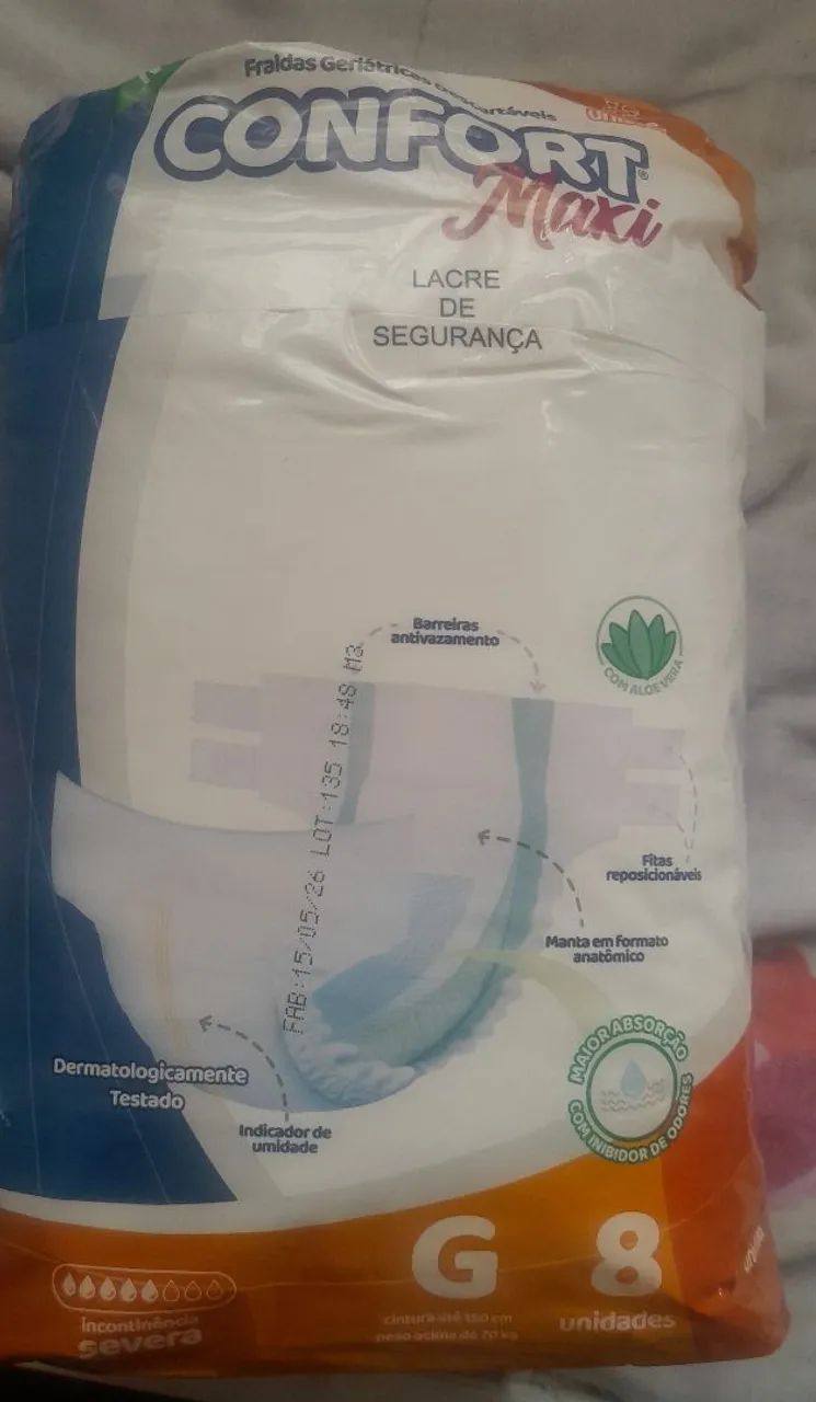 Fralda Geriátrica Confort Maxi G com 8 Un - Foto 2