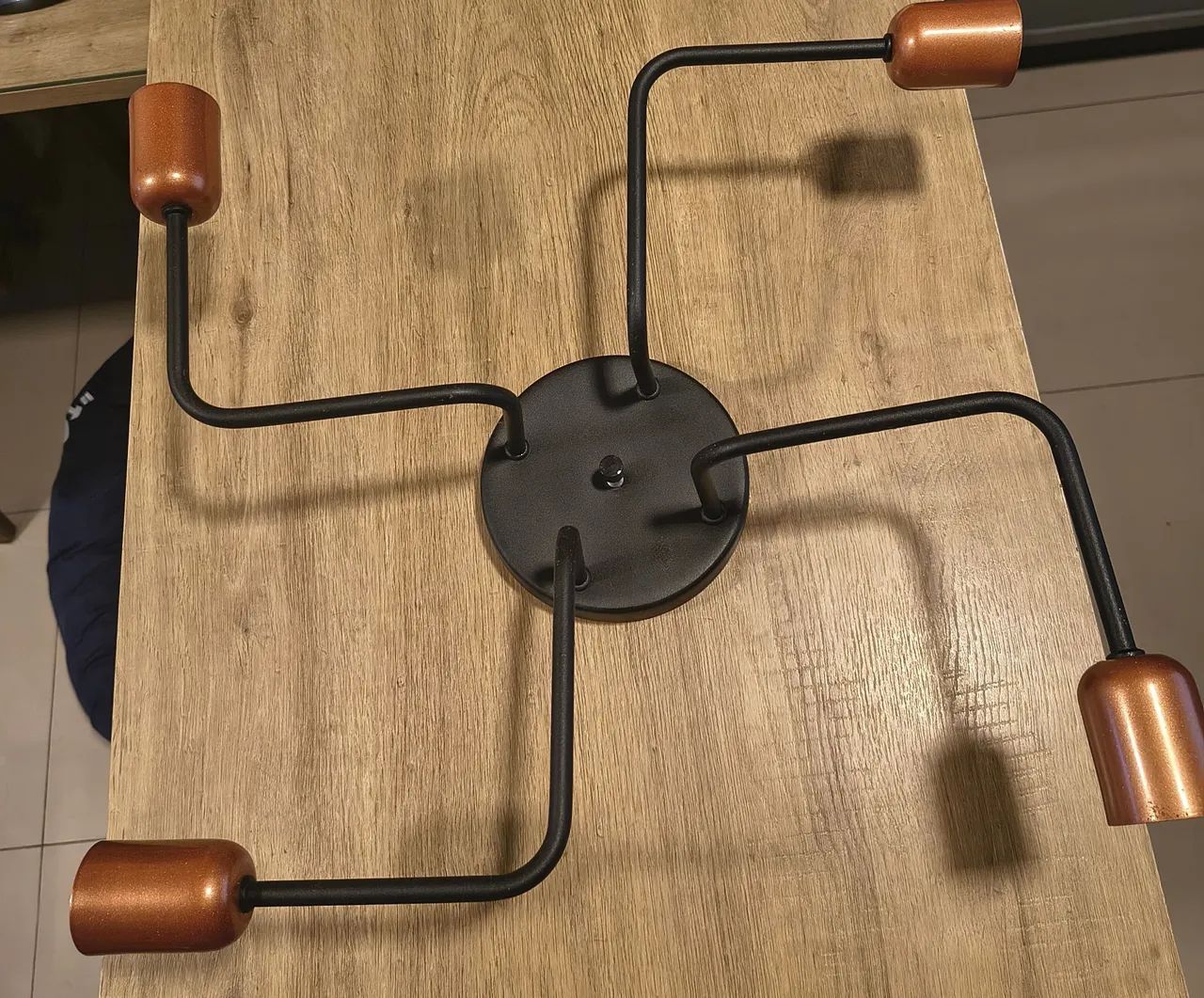 Lustre Sputnik Aranha Assimétrico 4 Braços Industrial Retro - Foto 2