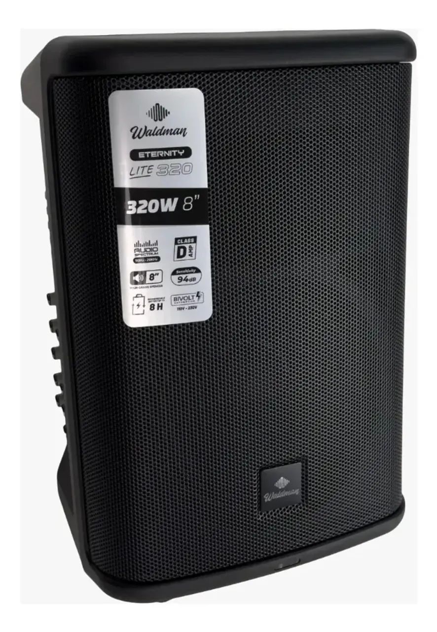 Caixa De Som Ativa Waldman Etl-320 8 Polegadas Amplificada 8 horas de bateria - Foto 2