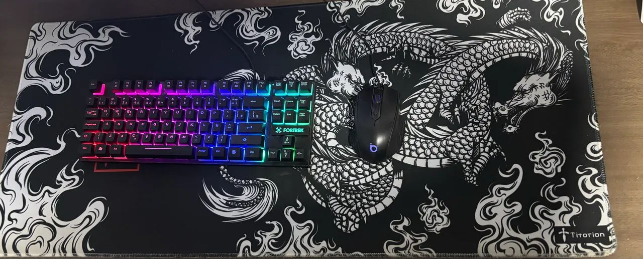Kit teclado, mouse e mousepad 