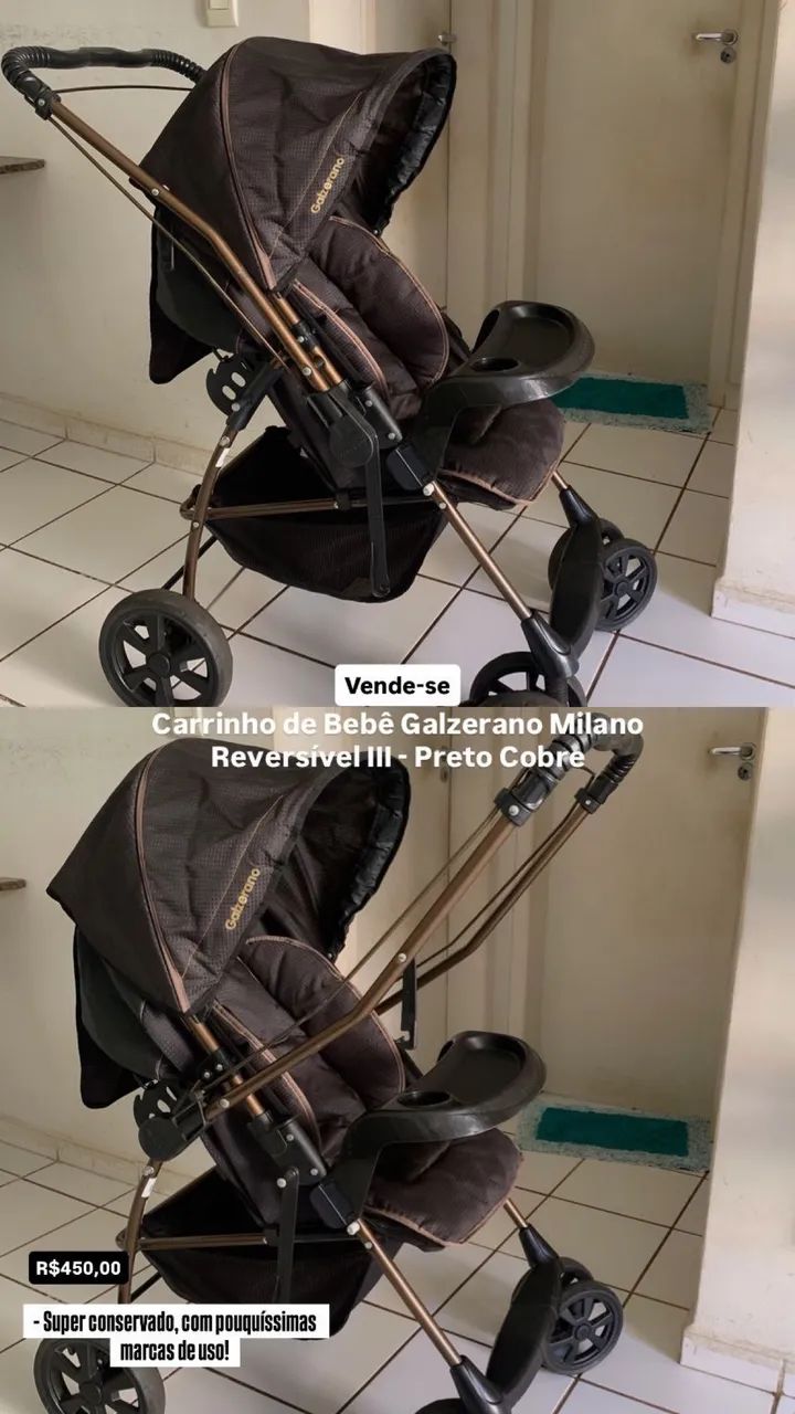 Carrinho de bebê Galzerano Reversível