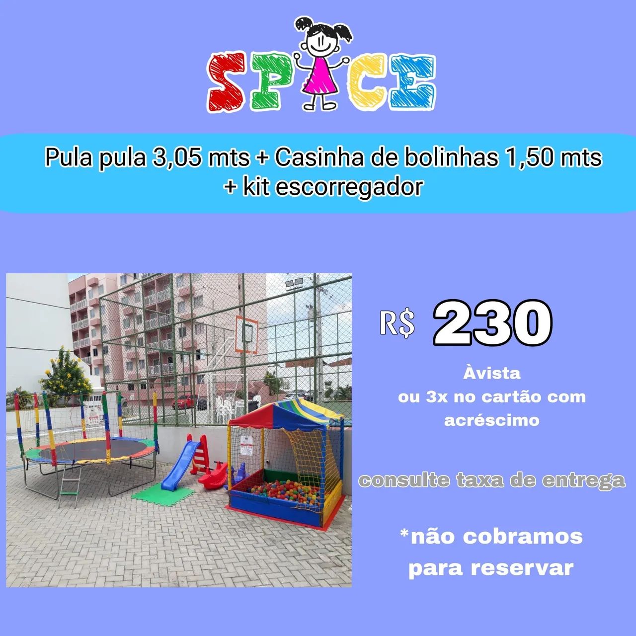 Pula pula e casinha de bolinhas 24h $180 - Foto 3