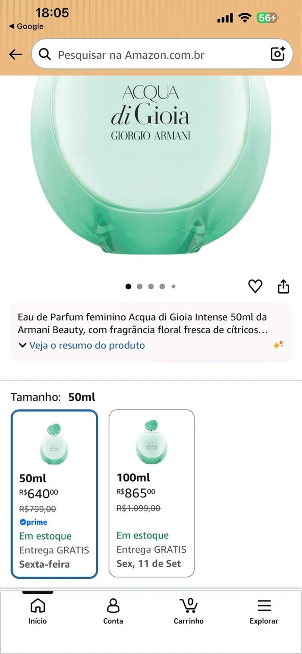 Perfume Acqua do gioia intense ORIGINAL  - Foto 4
