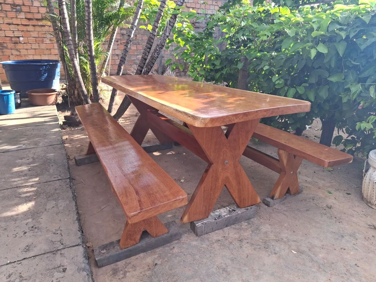 Mesa rustica medindo 2.50x78/5 de espessura ? - Foto 4